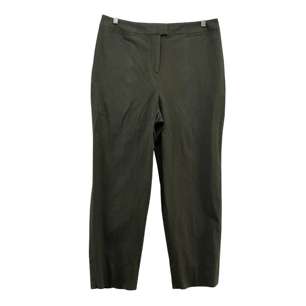 Piazza Sempione Brigitte Pant Women IT 50 14 Olive Green High Rise Tapered Italy